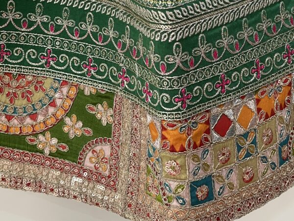 Meera's Lehenga - Royal Multicolor Patchwork Chaniya Choli with Velvet Blouse & Embroidered Dupatta - Image 2