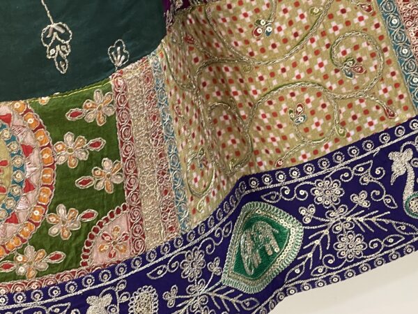 Meera's Lehenga - Royal Multicolor Patchwork Chaniya Choli with Velvet Blouse & Embroidered Dupatta - Image 3