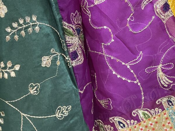 Meera's Lehenga - Royal Multicolor Patchwork Chaniya Choli with Velvet Blouse & Embroidered Dupatta - Image 4