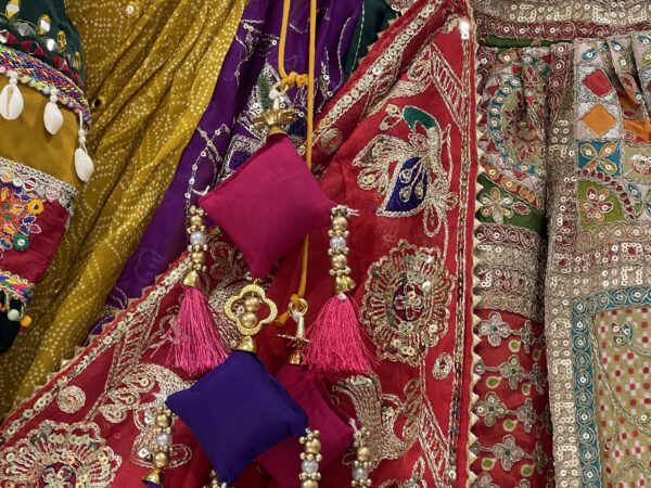 Meera's Lehenga - Royal Multicolor Patchwork Chaniya Choli with Velvet Blouse & Embroidered Dupatta - Image 6