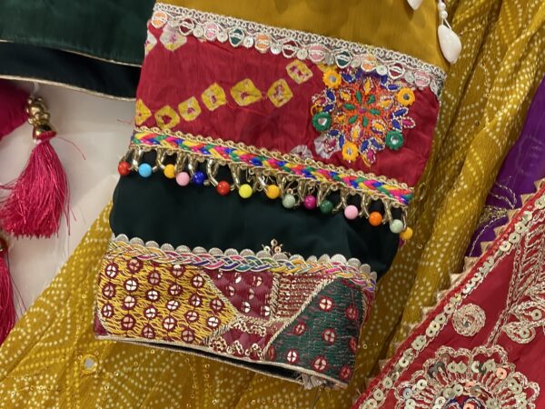Meera's Lehenga - Royal Multicolor Patchwork Chaniya Choli with Velvet Blouse & Embroidered Dupatta - Image 7