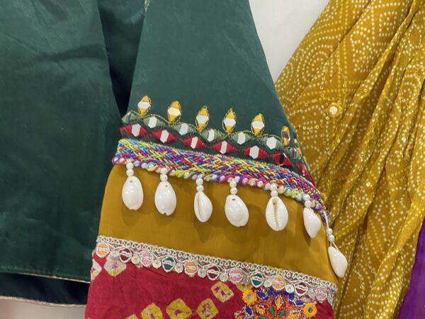 Meera's Lehenga - Royal Multicolor Patchwork Chaniya Choli with Velvet Blouse & Embroidered Dupatta - Image 8