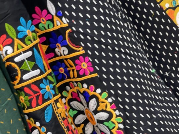 Meera's Lehenga – Black & Mustard Navratri Chaniya Choli Set with Kutchi Mirror Embroidery - Image 4