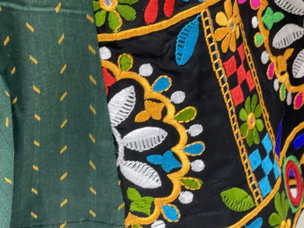 Meera's Lehenga – Black & Mustard Navratri Chaniya Choli Set with Kutchi Mirror Embroidery - Image 5