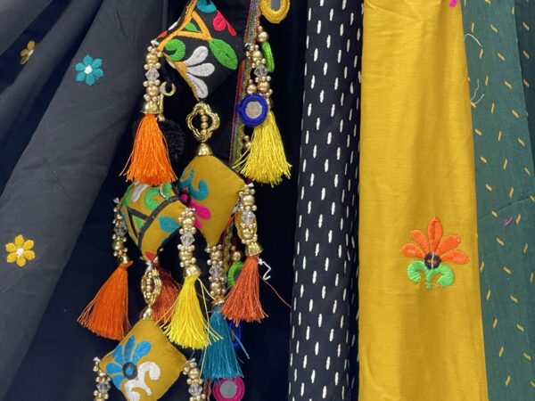 Meera's Lehenga – Black & Mustard Navratri Chaniya Choli Set with Kutchi Mirror Embroidery - Image 6