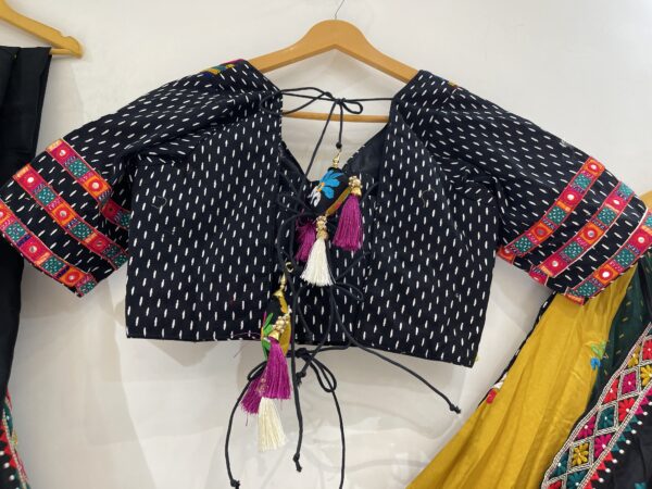 Meera's Lehenga – Black & Mustard Navratri Chaniya Choli Set with Kutchi Mirror Embroidery - Image 9